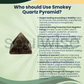 Natural Smoky Quartz Crystal Pyramid – Gemstone Energy Pyramid for Grounding, Clarity & Spiritual Décor