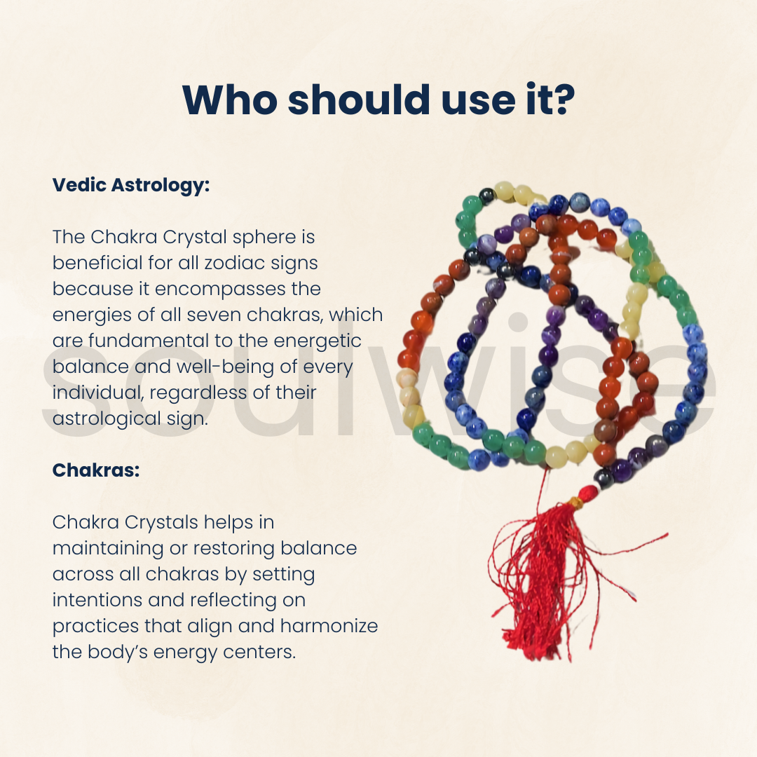 7 Chakra Crystal Jaap Mala Necklace