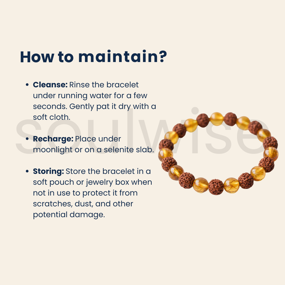 Citrine-Rudraksha 10mm bracelet | | 📿𝗦𝗵𝗿𝗮𝘃𝗮𝗻 𝗦𝗽𝗲𝗰𝗶𝗮𝗹📿