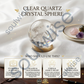 Clear Quartz Crystal Sphere – Natural Healing Crystal Ball for Clarity, Positive Energy, Reiki, Meditation & Chakra Balancing