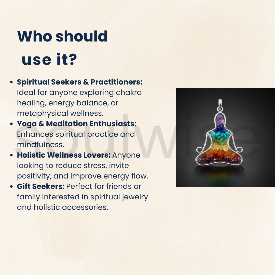 7 Chakra Buddha Pendant – Natural Gemstone Healing Necklace for Men & Women | Spiritual Energy Balance, Meditation & Reiki Jewelry