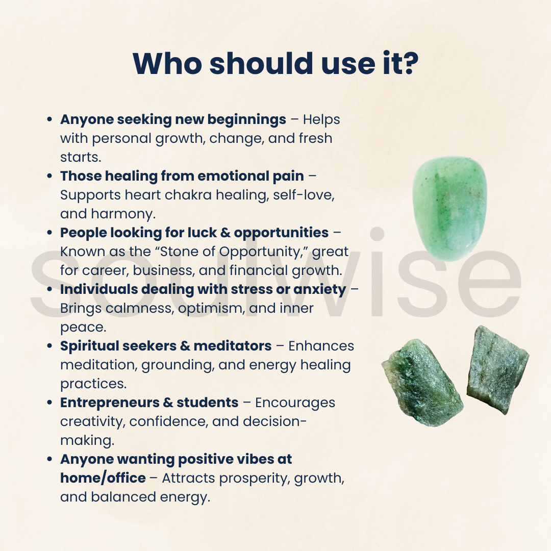 Raw Green Aventurine Crystal Set of 2 – Natural Healing Stones for Luck, Prosperity & Heart Chakra Energy