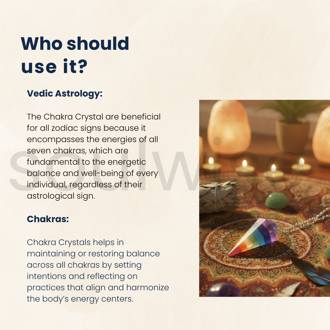 सात चक्र क्रिस्टल डाउजिंग पेंडुलम