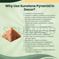 Natural Sunstone Crystal Pyramid – Gemstone Energy Pyramid for Positivity, Confidence & Spiritual Décor