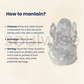 Clear Quartz Ganesha Idol – 2 Inch Sphatik Ganpati Murti – Natural Crystal for Pooja, Vastu, Meditation & Spiritual Gifting Certified
