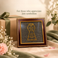 Jainism Symbol Pyrite Frame 18 × 18 – Jain Spiritual Décor for Home, Office & Devotional Gifting