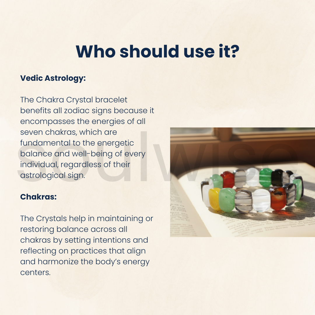 Seven Chakra Fancy Bracelet – Natural Healing Crystal Beads for Energy Balance, Meditation, Reiki, and Spiritual Wellness – Unisex Adjustable Yoga Bracelet