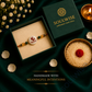 Money Magnet Capricorn Rakhi – Green Jade, Citrine, Pyrite & Mother of Pearl Zodiac Rakhi for Prosperity, Success & Positive Energy