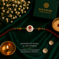 Money Magnet Leo Rakhi – Green Jade, Citrine, Pyrite & Mother of Pearl Zodiac Rakhi for Prosperity, Confidence & Positive Energy