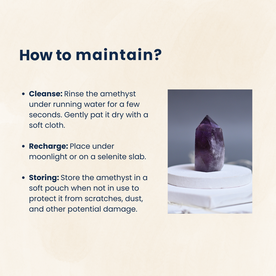 Amethyst Crystal Natual Polished Point