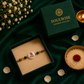 Money Magnet Scorpio Rakhi – Green Jade, Citrine, Pyrite & Mother of Pearl Zodiac Rakhi for Prosperity, Strength & Positive Energy