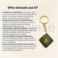 Natural Pyrite Om Keychain Certified Square Pyrite Crystal Key Ring
