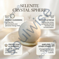 Selenite Crystal Sphere (60–65mm) – Natural Healing Crystal Ball for Meditation, Energy Cleansing, Reiki, Chakra Balancing & Home Décor