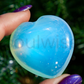 Opalite Heart Stone Polished Crystal for Meditation Calm Energy Emotional Balance Spiritual Home Décor Gift