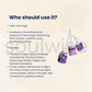 Amethyst Three-Bottle Wish Pendant Necklace – Natural Crystal Chips in Mini Glass Bottles for Healing, Manifestation & Gift -Without Chain