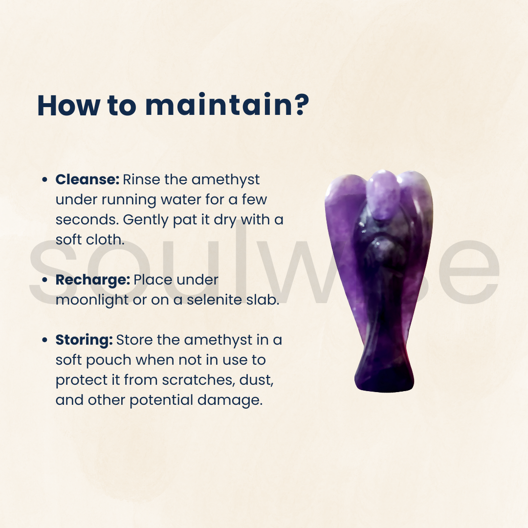 Amethyst Angel Figurine 1 "