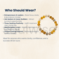 Citrine & Clear Quartz Bracelet – 8mm Natural Gemstone Beads for Positivity, Clarity & Prosperity