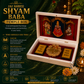 Jai Shree Shyam Baba Temple Box with Golden Charan Paduka – Premium Khatu Shyam Ji Spiritual Gift & Devotional Keepsake for Home, Office & Pooja Room