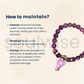 Amethyst 8mm Natural Crystal Healing Bracelet with Angel Charm