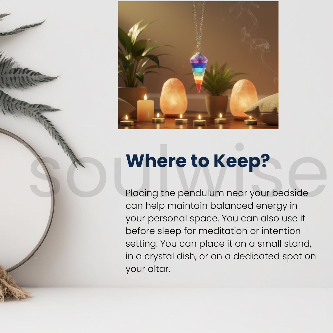 सात चक्र क्रिस्टल डाउजिंग पेंडुलम