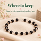 Karungali Bracelet Unisex | 8mm Natural Ebony Wood Beads | Silver Plated Caps | Siddha Spiritual Protection Bracelet