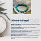 Natural Azurite 8mm Beaded Bracelet Stretch Gemstone Jewelry for Women and Men
