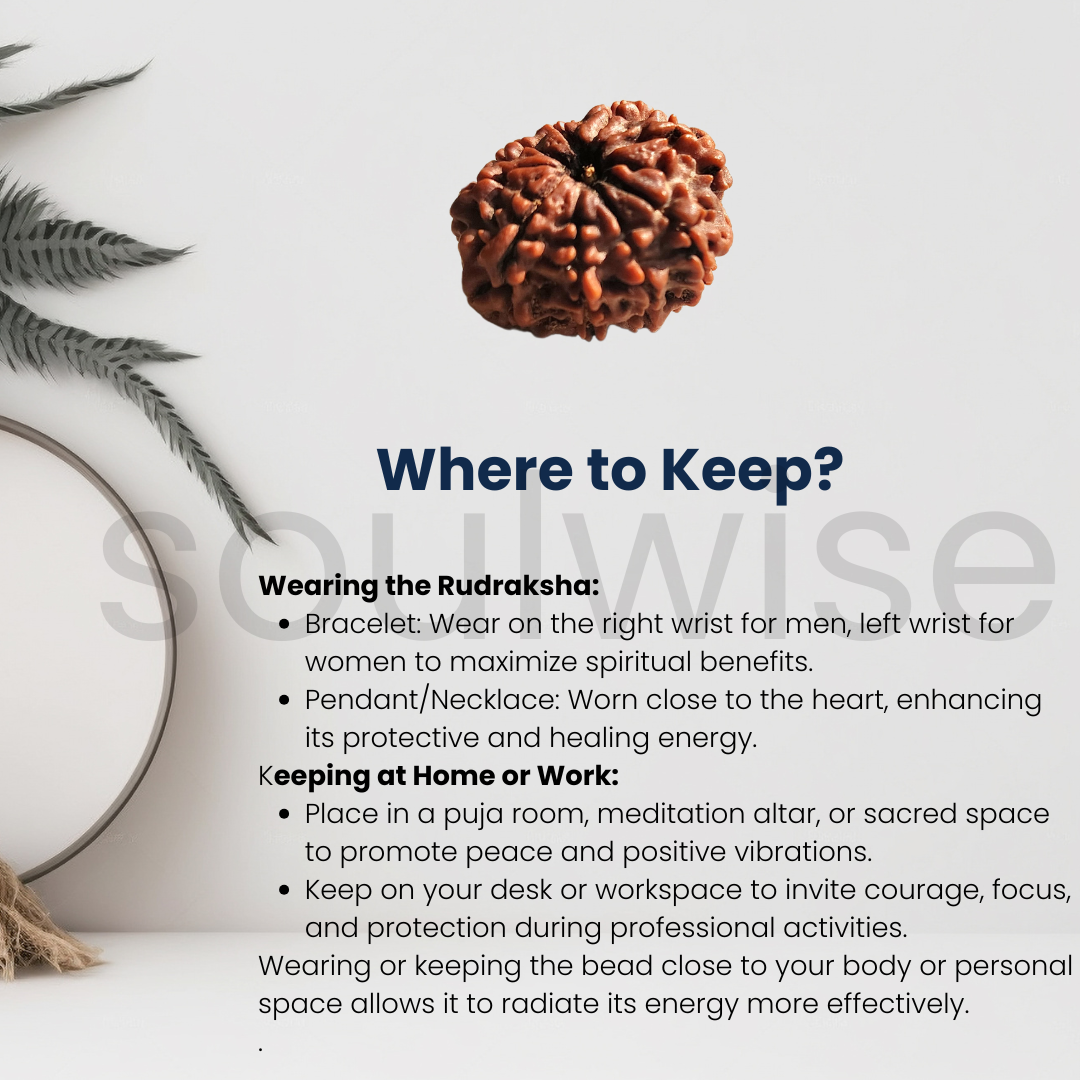 Natural 9 Mukhi Rudraksha • Certified Navan Mukhi Bead • Spiritual Protection, Courage & Energy Healing • For Men & Women