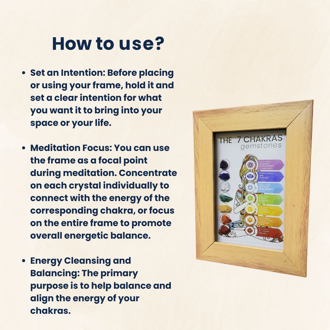 7 Chakra Healing Crystal Frame for Positive Energy & Meditation