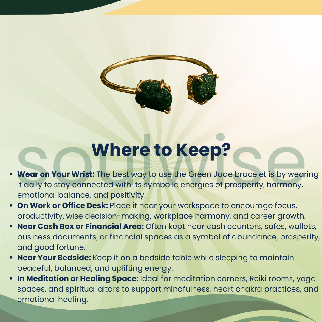 Double Cuff Raw Green Jade Bangle – Natural Healing Crystal Bracelet for Prosperity, Harmony, Good Fortune & Emotional Balance