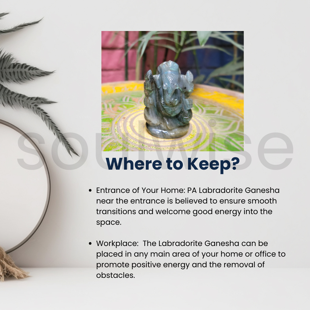 लैब्राडोराइट गणेश 2"