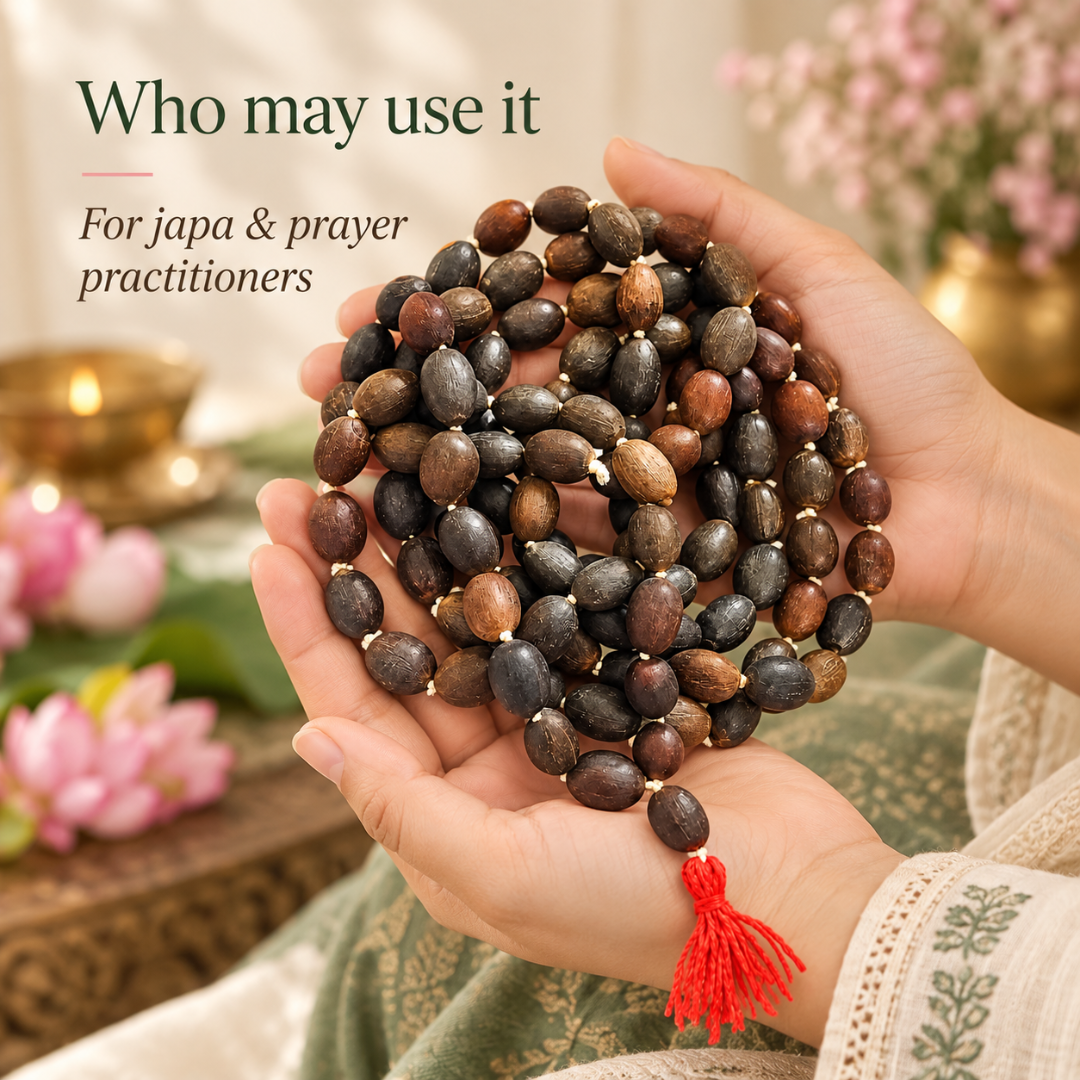 Kamal Gatta Mala – Lotus Seed Jaap Mala for Lakshmi Puja, Mantra Chanting, Meditation & Spiritual Gifting
