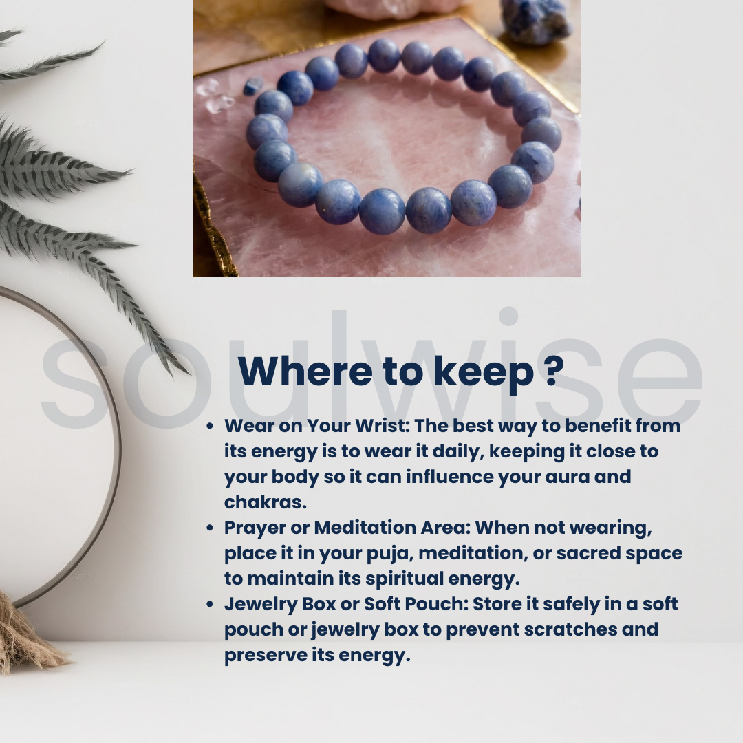 Natural Tanzanite Gemstone 10mm Bracelet – Premium Crystal Beaded Bracelet forwisdom, transformation, and positive energy.