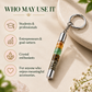 Money Magnet Natural Crystal Chips Keychain – Prosperity-Themed Gemstone Keyring for Keys, Bags & Spiritual Gifting