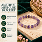 Natural Amethyst Mini Cube Healing Crystal Bracelet – Purple Gemstone Beaded Bracelet for Peace, Protection, Emotional Balance, Positive Energy, Reiki, Meditation & Spiritual Wellness | Unisex Crystal Jewelry