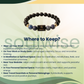 Sagittarius (Dhanu Rashi) Zodiac Bracelet – Natural Black Obsidian & Lapis Lazuli Crystal Bracelet for Wisdom, Protection & Confidence