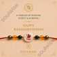 Money Magnet Virgo Rakhi – Green Jade, Citrine, Pyrite & Mother of Pearl Zodiac Rakhi for Prosperity, Clarity & Positive Energy