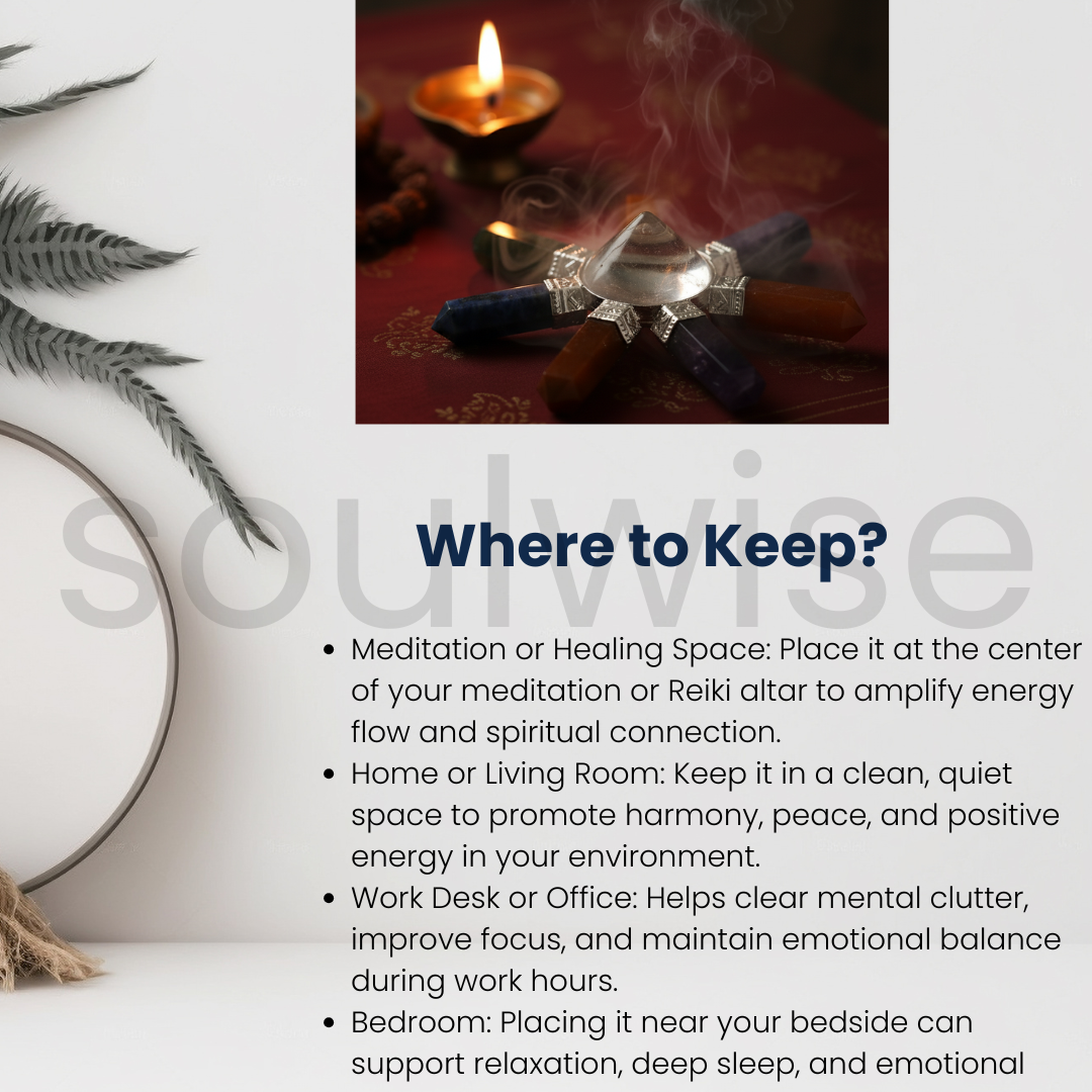 Seven Chakra Energy Generator – Natural Healing Crystal Pyramid for Chakra Balancing, Reiki, Meditation, and Positive Energy