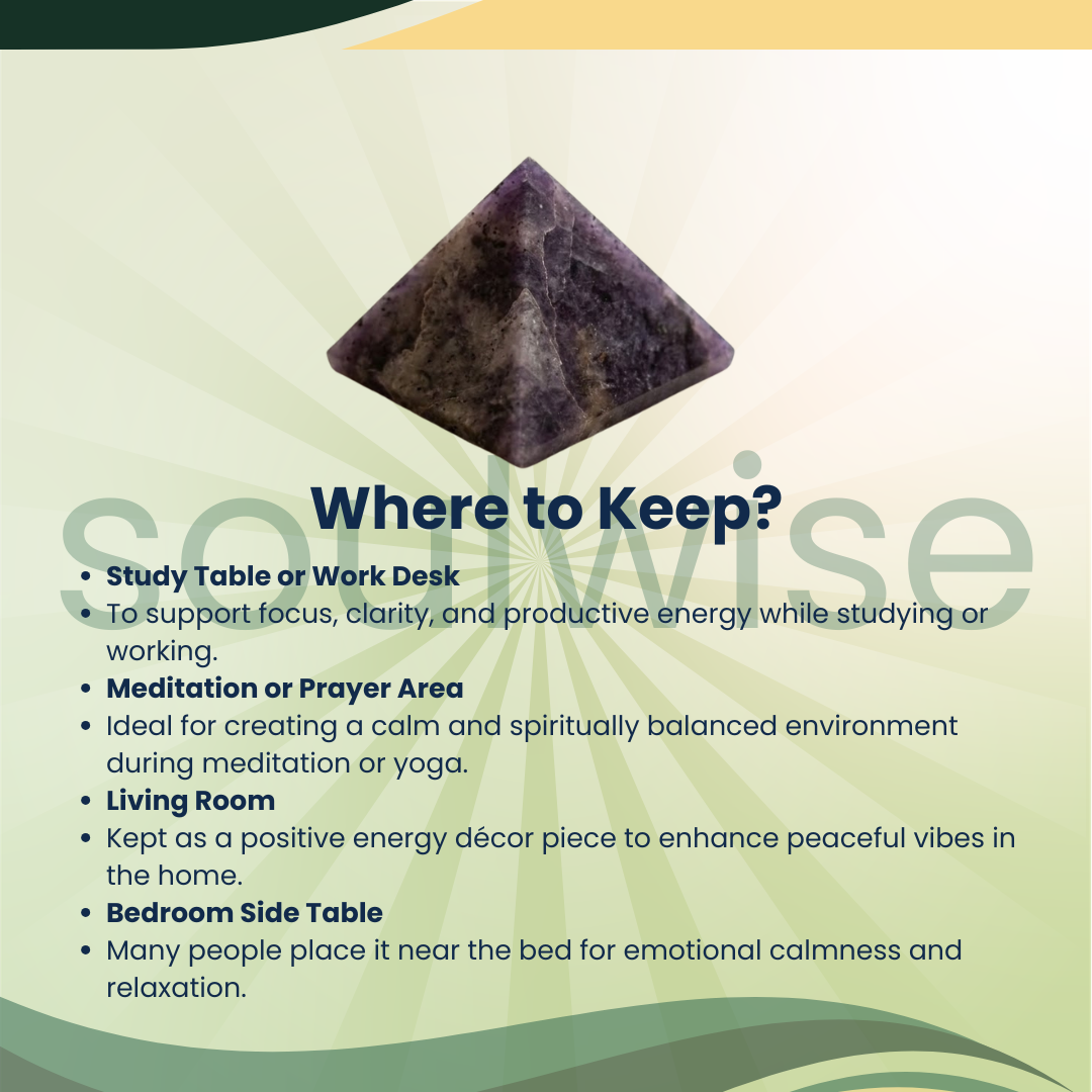 Natural Iolite Crystal Pyramid – Gemstone Energy Pyramid for Intuition, Meditation & Spiritual Growth