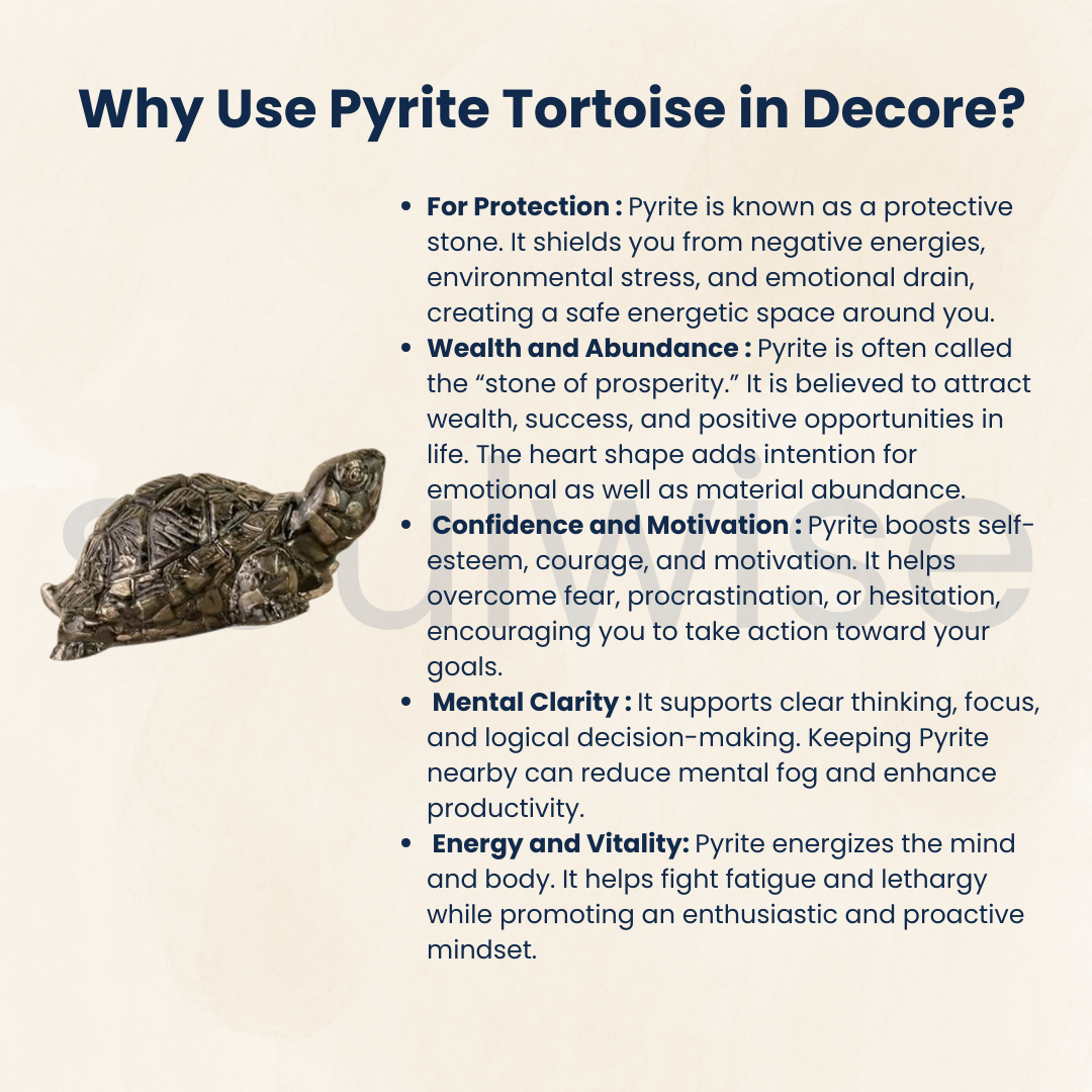 Pyrite Tortoise – Vastu Symbol of Wealth & Protection.