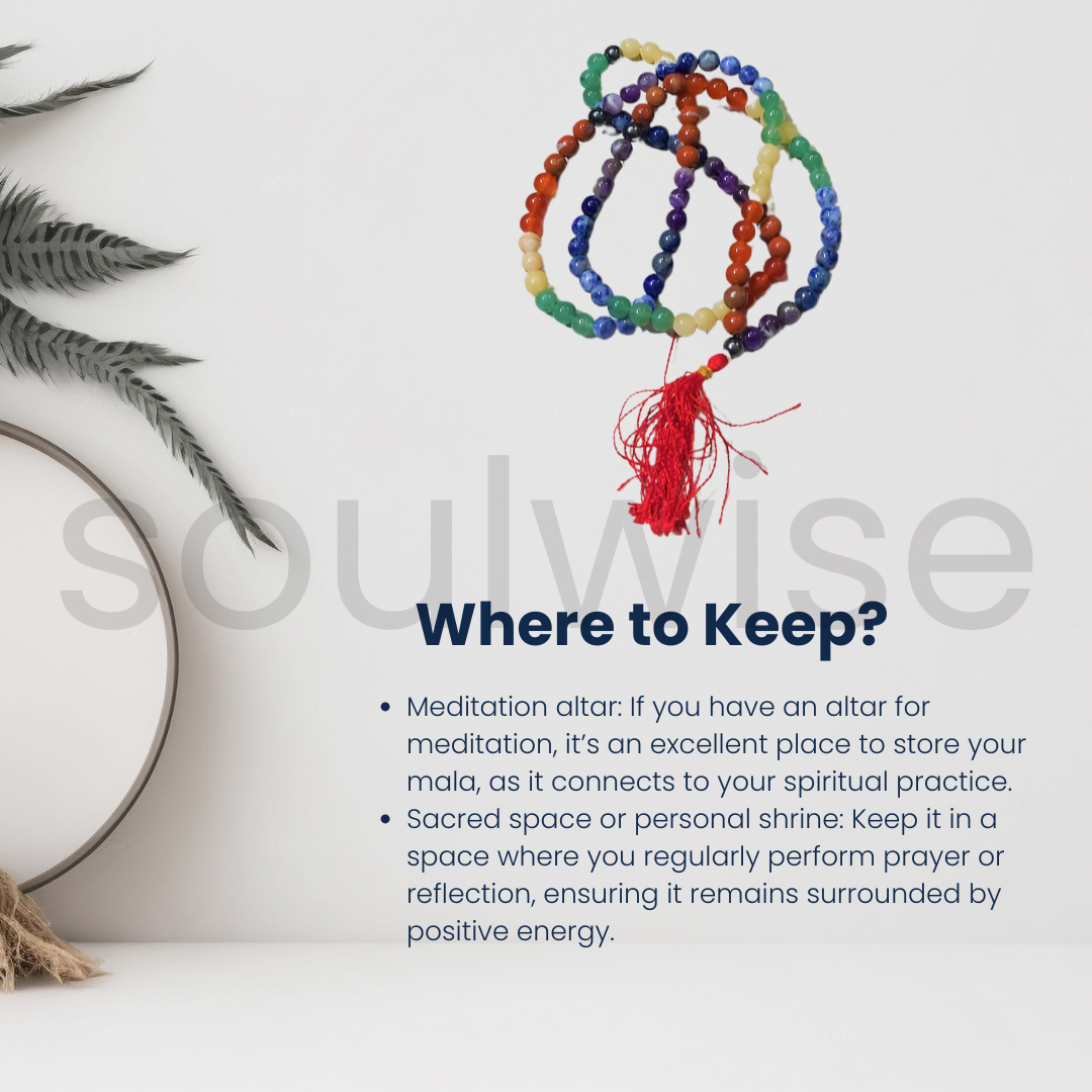 7 Chakra Crystal Jaap Mala Necklace