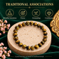 Tiger Eye Om Mani Bracelet 8mm – Natural Tiger's Eye Crystal Beaded Bracelet with Om Mani Padme Hum Mantra for Protection, Confidence, Courage, Prosperity, Meditation & Positive Energy | Unisex Spiritual Jewelry