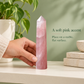 Natural Rose Quartz Crystal Pencil – Pink Healing Gemstone Point for Love, Self-Love, Emotional Balance, Heart Chakra Healing, Reiki, Meditation & Positive Energy