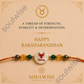 Money Magnet Taurus Rakhi – Green Jade, Citrine, Pyrite & Mother of Pearl Zodiac Rakhi for Prosperity, Stability & Positive Energy