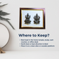 Maa Laxmi & Lord Ganesh Pyrite with Selenite Healing Crystals Frame – Vastu Spiritual Decorative Gift for Home, Office, Wealth & Positivity.
