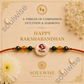Money Magnet Pisces Rakhi – Green Jade, Citrine, Pyrite & Mother of Pearl Zodiac Rakhi for Prosperity, Intuition & Positive Energy