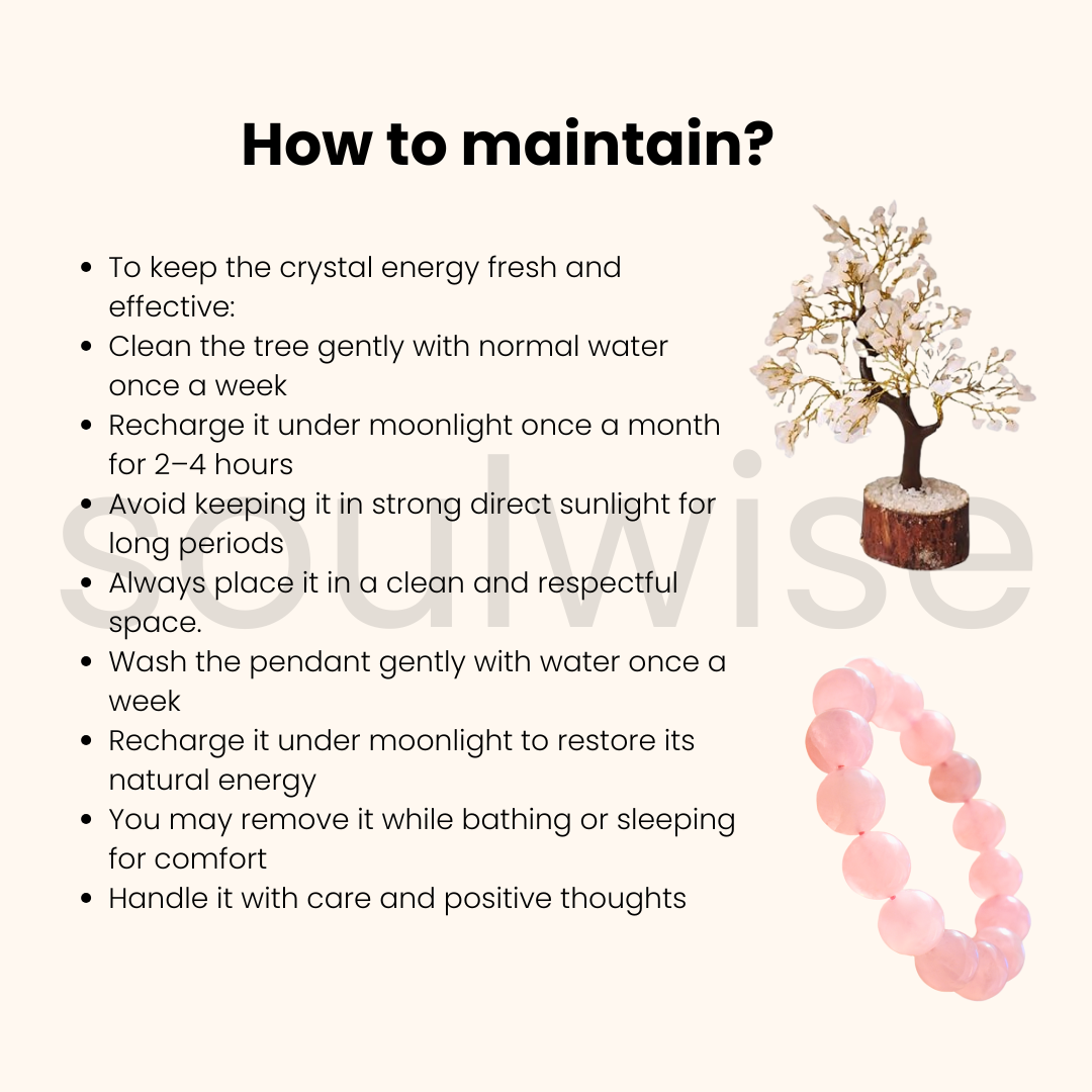 Rose Quartz Crystal Tree with Wooden Base and 10mm Rose Quartz Bracelet, Valentine's Day Gift Set for Love and Emotional Healing, 15.2 cm