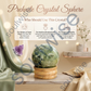 Prehnite Crystal Sphere (60–65mm) with Stand – Natural Healing Crystal Ball for Meditation, Reiki, Chakra Balancing & Home Décor