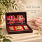 Diwali Spiritual Gift |Laxmi Ganesha Pocket Temple with Laxmi Yantra, Ganesh antra, & Charan, Gold Plated, 1 Piece 8"x5", Diwali Gift & Home Decor