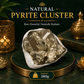 Natural Pyrite Cluster Raw Crystal Stone – Authentic Golden Fool’s Gold for Prosperity, Protection & Positive Energy (60g)