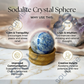 Sodalite Crystal Sphere (50–55mm) with Wooden Stand – Natural Healing Stone for Meditation, Mental Clarity, Focus & Spiritual Balance